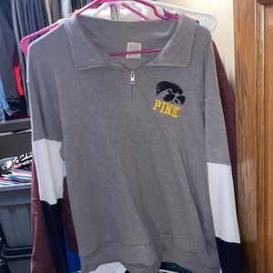 PINK Iowa Hawkeyes Quarter Zip